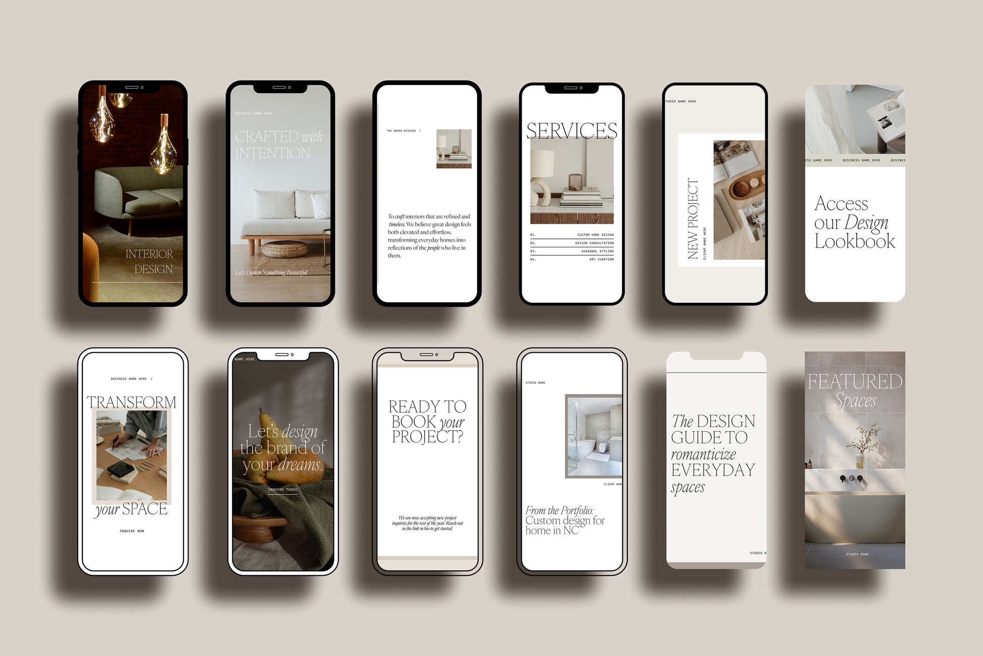 canva template display