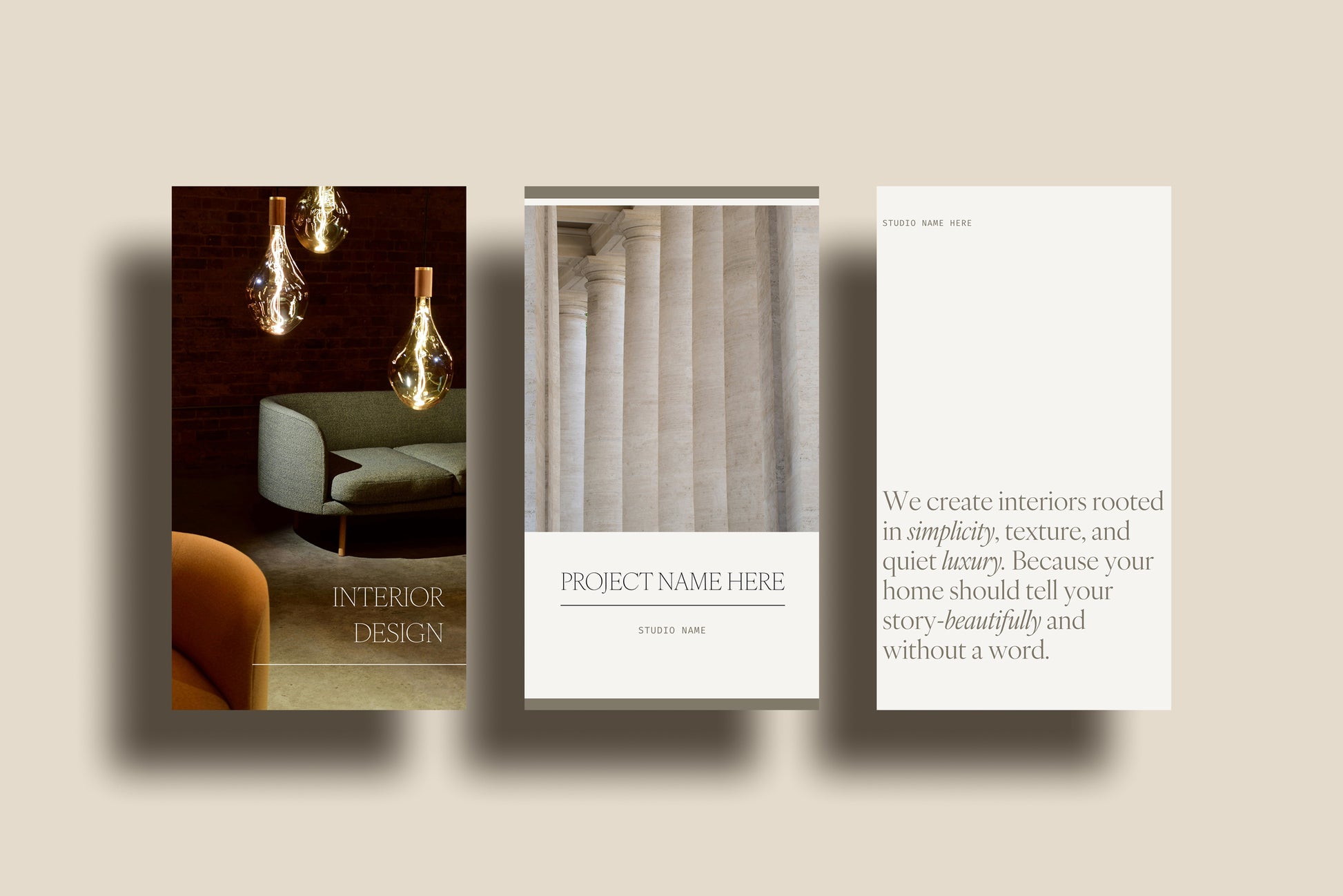 three canva templates display